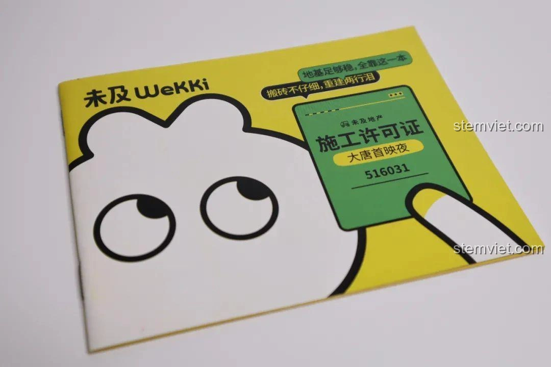 Bìa sách hướng dẫn lắp ráp Wekki 516030 với tên 'Giấy phép thi công', Công chúa Đại Đường 030 đáng tiền.