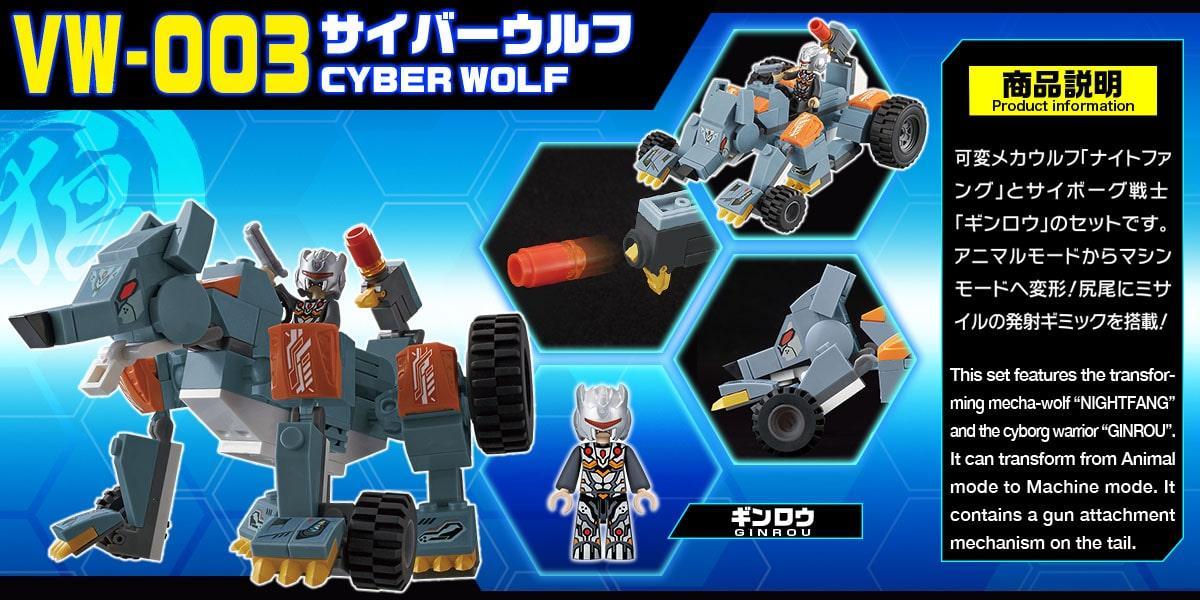 Bộ lắp ráp BIKKU VW-003 Sói Cyber biến hình độc đáo, mô hình robot sói và chiến binh, phù hợp bé trai 6 tuổi, giá tốt.