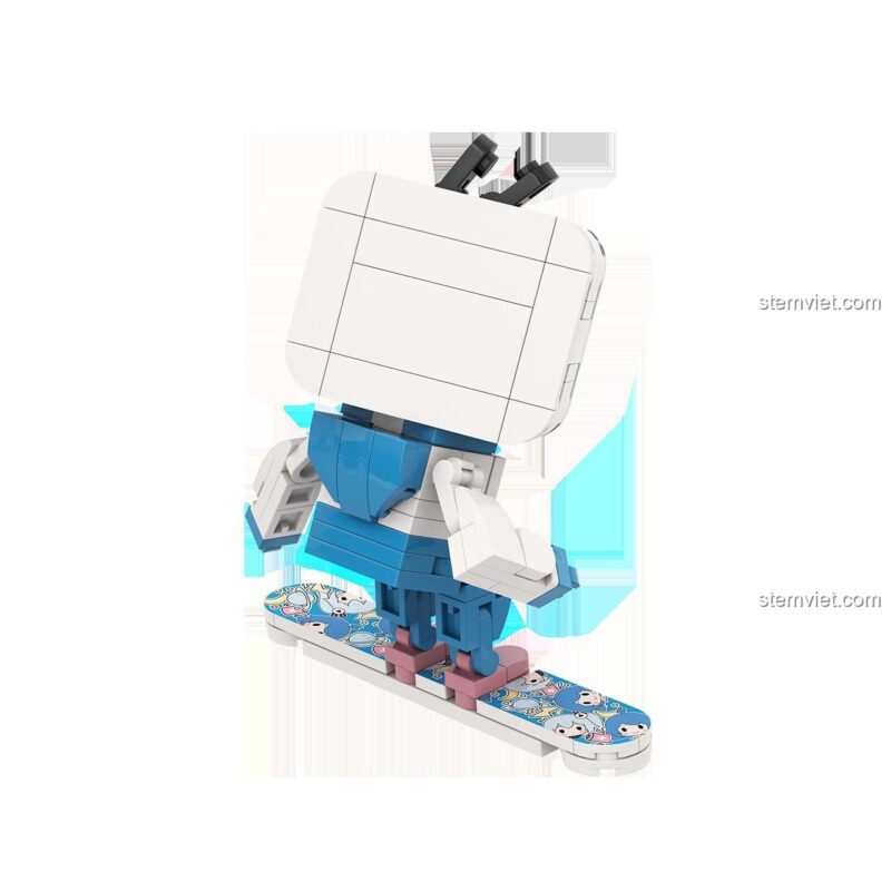 Linh vật Bilibili trượt tuyết Tivi-Truot-Tuyet, Bilibili-Boods-Tivi-Truot-Tuyet Mô hình Tivi Bilibili Boods nhìn từ phía sau, chi tiết sắc nét.