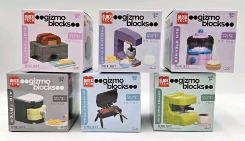 Bộ 6 mô hình thiết bị gia dụng mini Block Tech Gizmo Blocks 【未知】 bộ đồ chơi lắp ghép cho bé gái 8 tuổi, giá tốt, chất lượng cao, giúp rèn luyện khéo léo ngón tay.