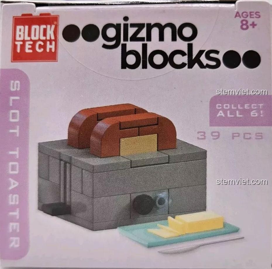 Mô hình máy nướng bánh mì Block Tech Gizmo Blocks 【未知】 đồ chơi mô hình bếp mini, 39 mảnh ghép, phù hợp bé gái 8 tuổi, giá rẻ.