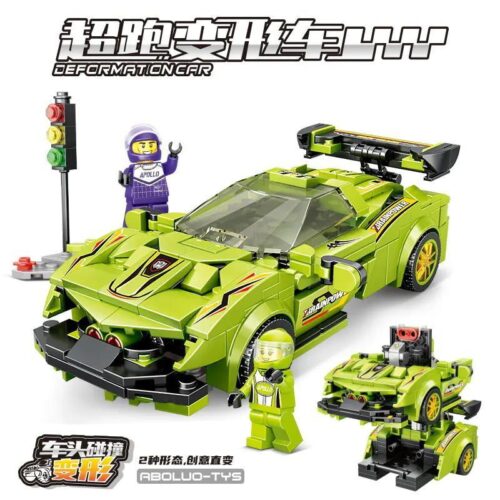 Bộ lắp ghép Blocko BLK-0100 Siêu xe Lamborghini Veneno biến hình độc đáo, đồ chơi mô hình xe đua biến hình cho bé trai 6 tuổi, giá tốt