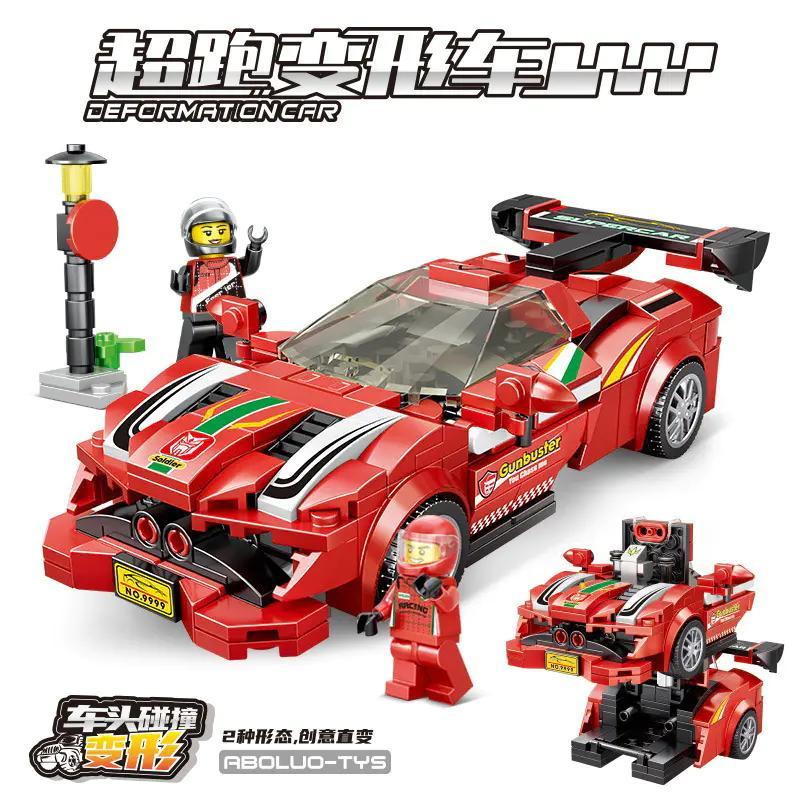 Bộ đồ chơi Siêu xe biến hình Ferrari 488 Blocko BLK-0102 giá tốt cho bé trai 6 tuổi, biến hình đỉnh cao từ xe thành robot, rèn luyện tư duy sáng tạo.