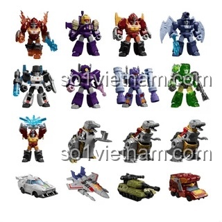 Các nhân vật Transformers Defender Version 02 The Overthrown trong hộp sản phẩm của BLOKEE