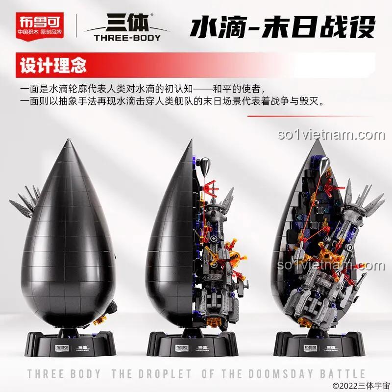 Chi tiết mô hình Giọt Nước Tam Thể - Trận Chiến Tận Thế 布鲁可BLOKEES 71048