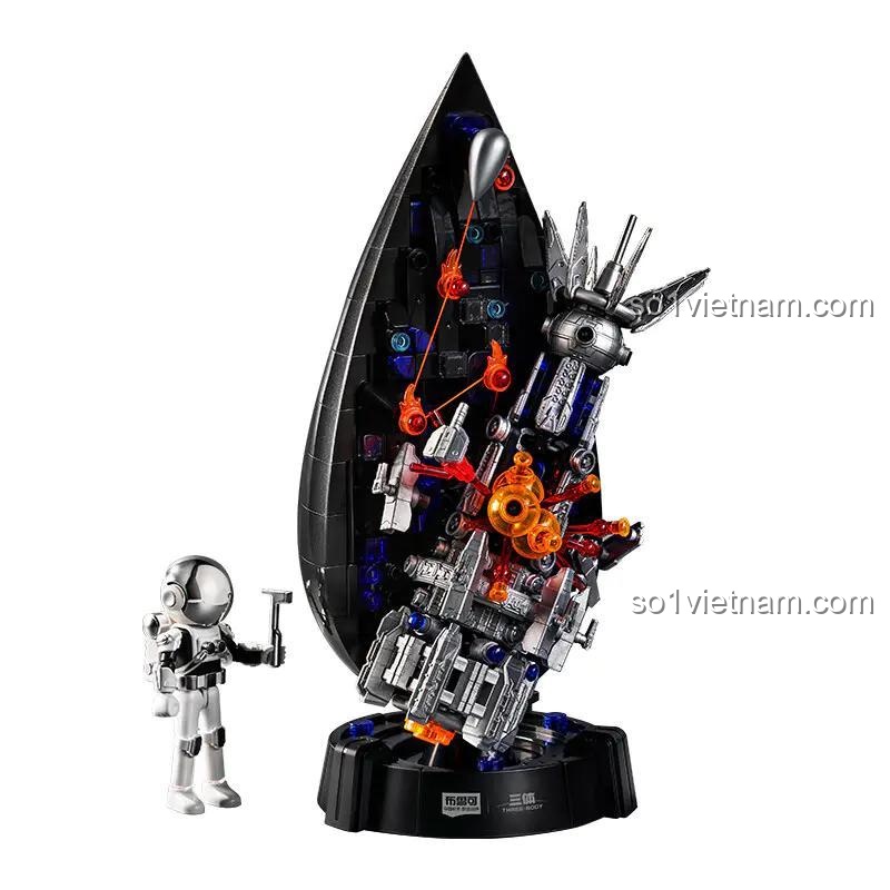 Mô hình Giọt Nước Tam Thể và minifigure Đinh Nghi - Trận Chiến Tận Thế 布鲁可BLOKEES 71048