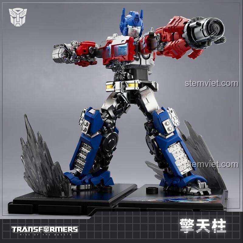 Mô hình Optimus Prime BLOKEES 71141 trên đế, bộ đồ chơi Thủ lĩnh Optimus Prime, chất lượng vượt trội.