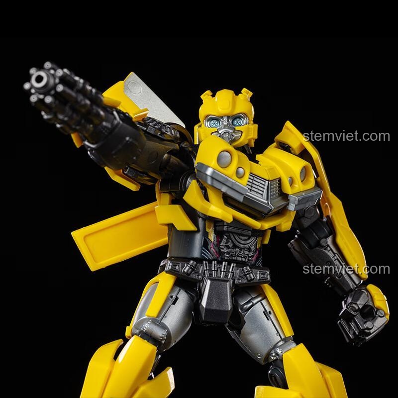 Mô hình Bumblebee BLOKEES 71142 cầm súng, đồ chơi mô hình Robot Bumblebee, chi tiết cao, cho bé trai 10 tuổi.