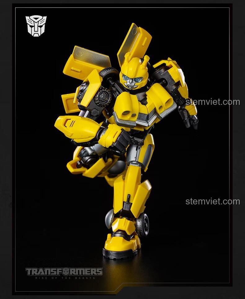 Người máy biến hình Bumblebee BLOKEES 71142 ở tư thế di chuyển, đồ chơi lắp ráp Người máy biến hình Bumblebee, cho bé trai 10 tuổi.