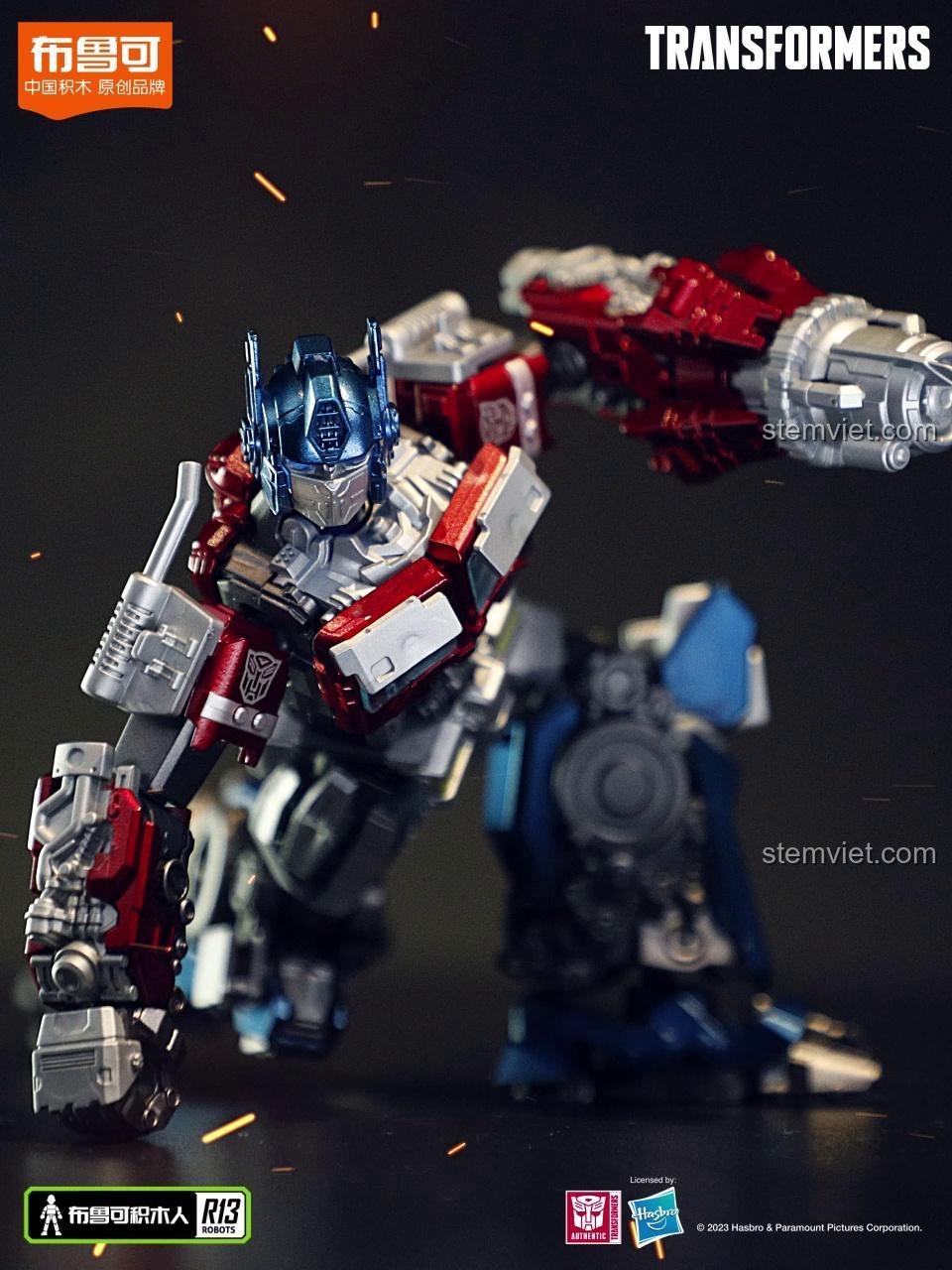 Mô hình Optimus Prime EX của Blokees 71147 với khớp nối linh hoạt, sơn kim loại cao cấp, đồ chơi lắp ráp chất lượng cao cho con trai.