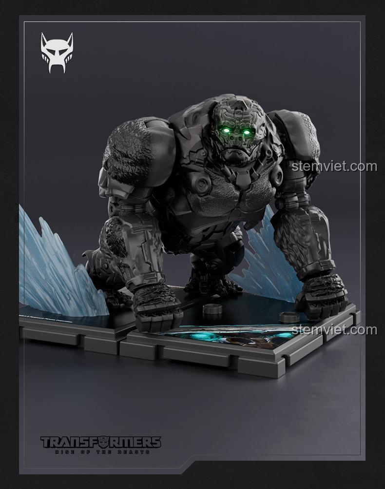 Mô hình Primal Dạng Thú Blokees 71147 với tư thế cúi người sẵn sàng tấn công, thể hiện sự mạnh mẽ và hoang dã, đồ chơi mô hình chất lượng cao.