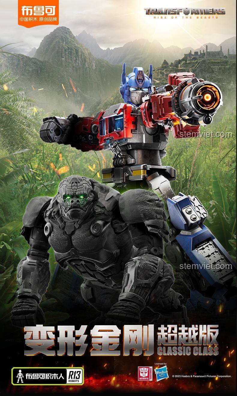 Bộ đồ chơi Blokees 71147 Transformers Classic Class, tái hiện các nhân vật huyền thoại, phù hợp cho bé trai yêu thích robot.