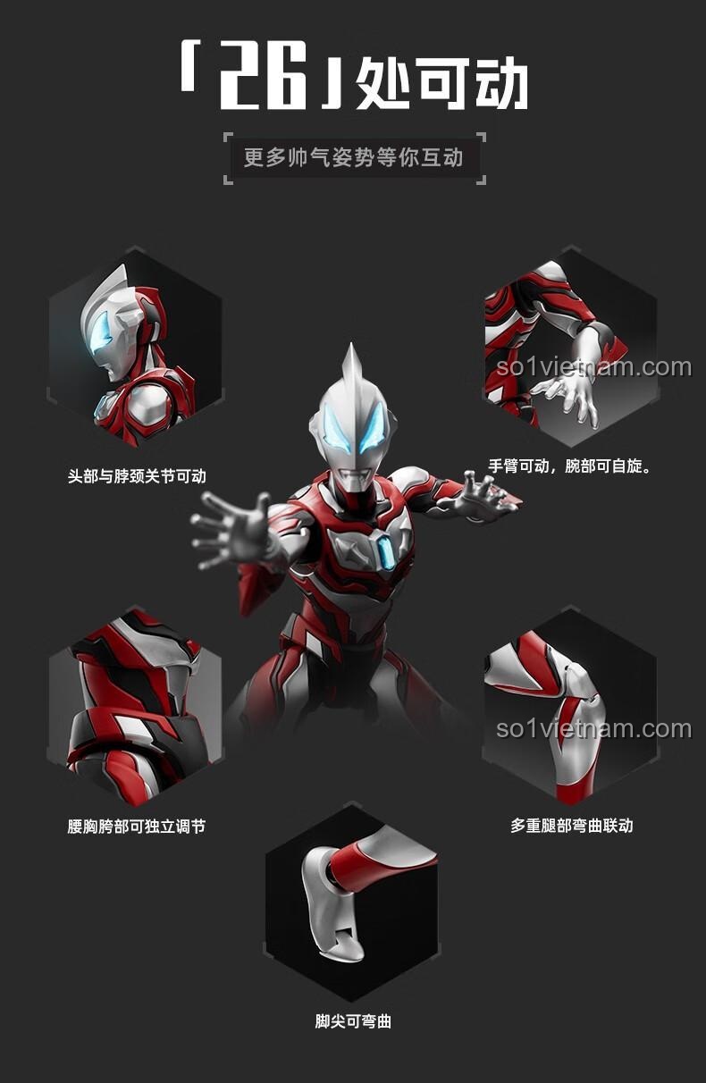Chi tiết chân mô hình Ultraman Geed Action Edition của Blokees