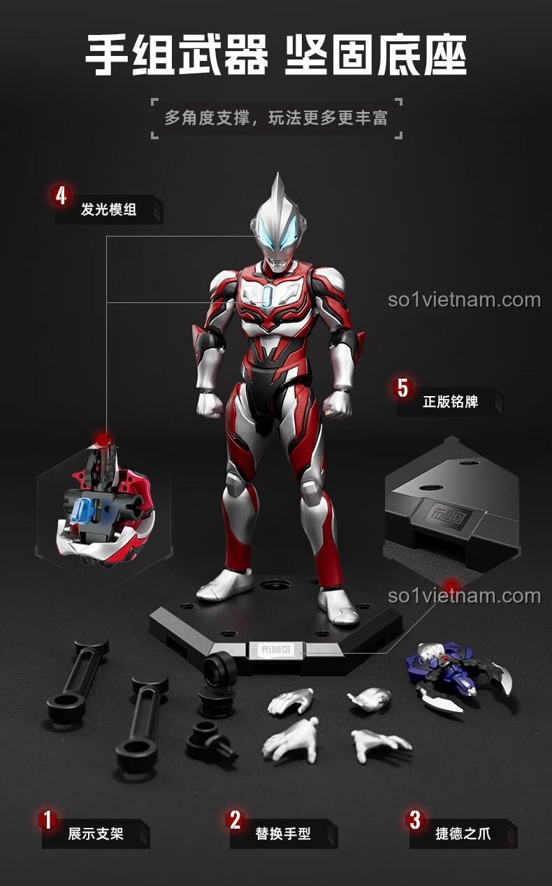 Mô hình Ultraman Geed Action Edition của Blokees tạo dáng 2