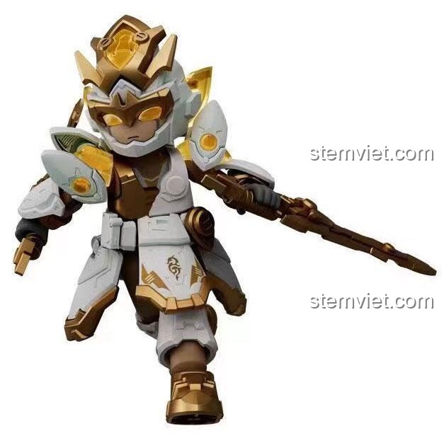 Figure Lưu Bị BLOKEES 85020 cầm vũ khí, đồ chơi mô hình khớp nối linh hoạt cho bé trai 10 tuổi