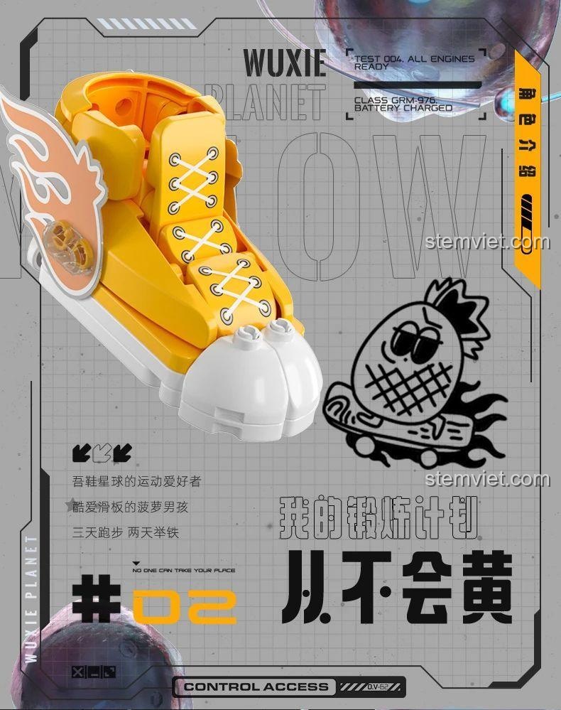 Mô hình giày BLOKEES 86130 màu vàng, thiết kế người yêu thể thao, bộ lắp ghép giày sneaker độc đáo, đồ chơi lắp ráp giày thời trang cho thanh niên, giá bình dân.