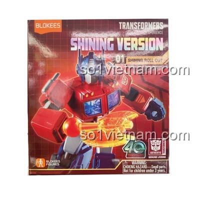 Tổng thể hộp sản phẩm BLOKEES TRANSFORMERS Shining Version Optimus Prime mã 71123