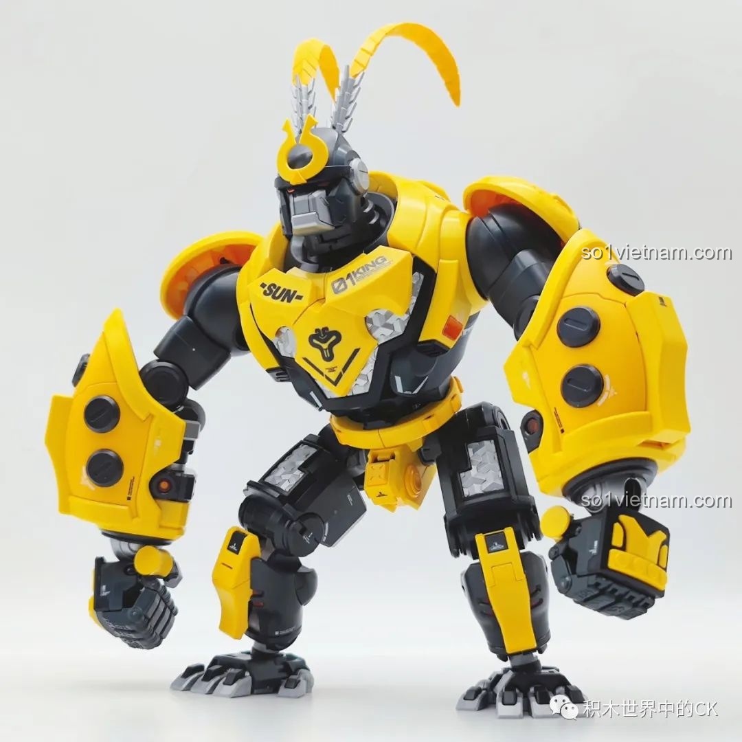 Quá trình lắp ráp phần đầu của BLOKS HERO 85010