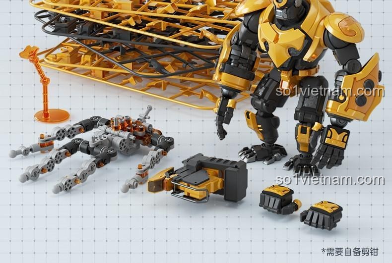 Thông số kỹ thuật chi tiết của bộ lắp ghép robot Tôn Ngộ Không Cự Viên Giáp BLOKS HERO 85010