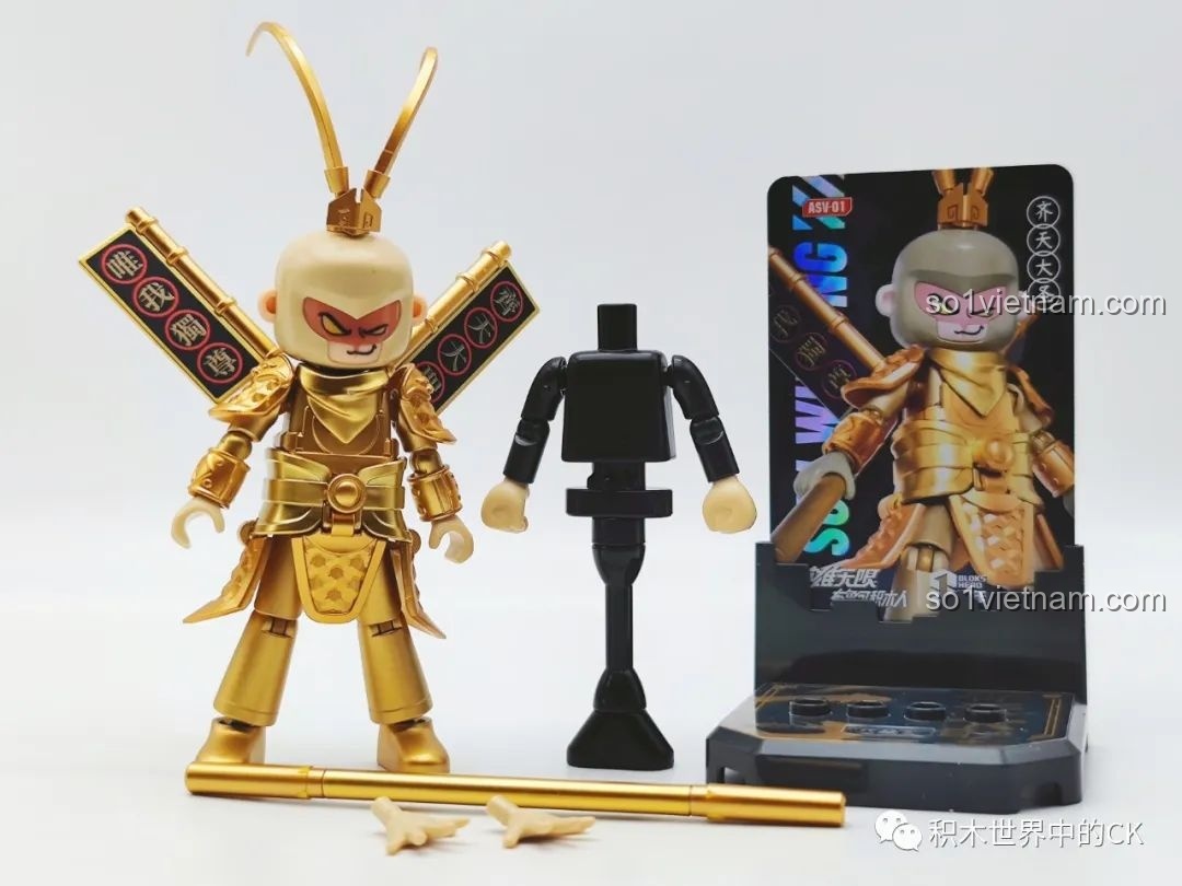 Mô hình BLOKS HERO 85010 Tôn Ngộ Không Cự Viên Giáp cầm vũ khí