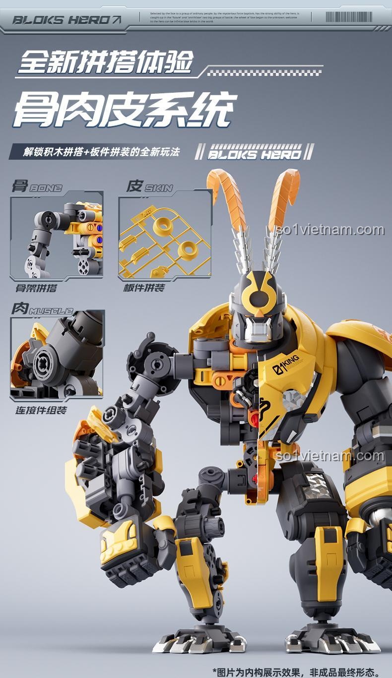 Vũ khí của robot Tôn Ngộ Không Cự Viên Giáp BLOKS HERO 85010