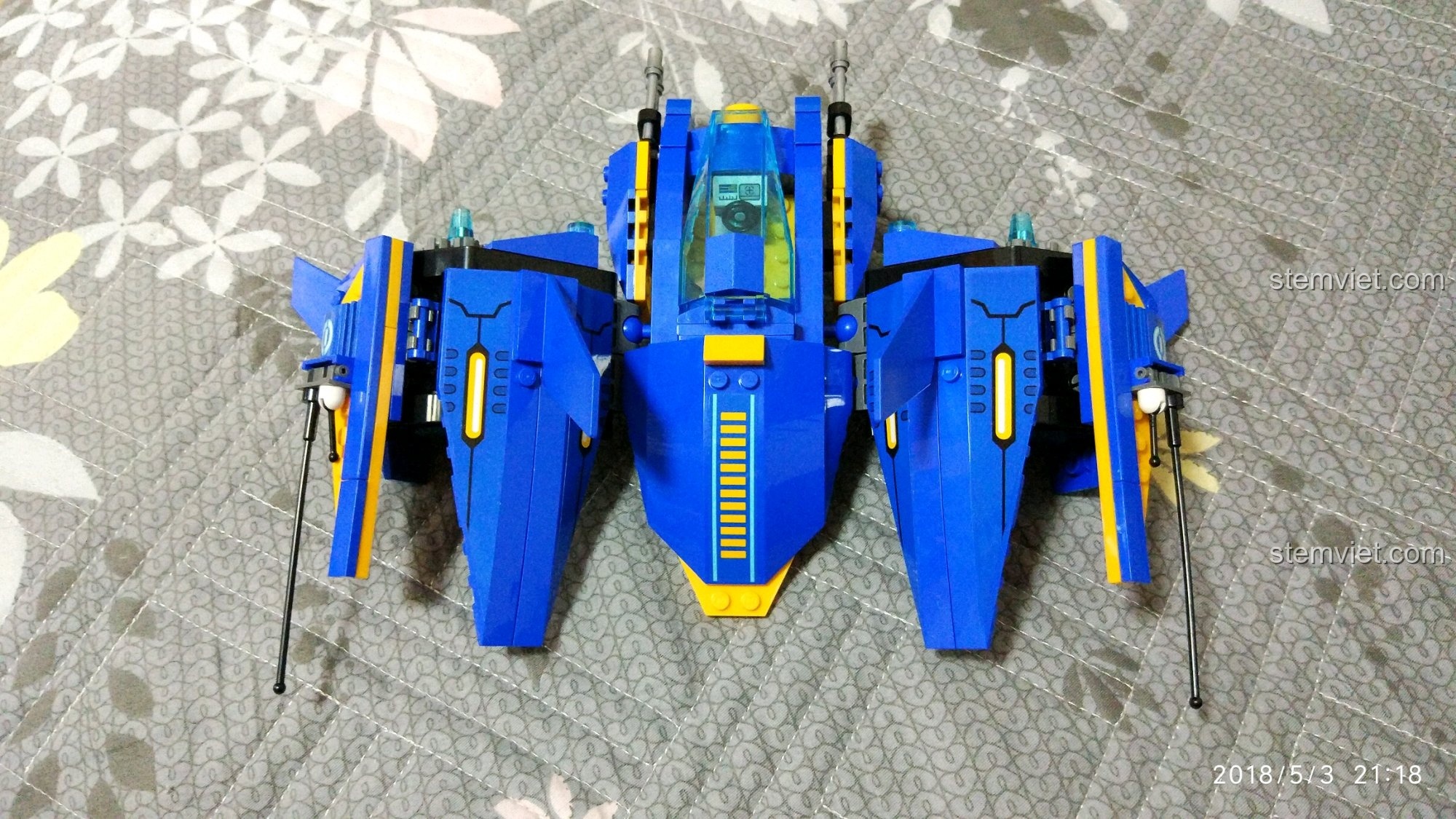 Chi tiết buồng lái phía sau của phi thuyền đồng minh Enlighten 2714, bộ lắp ghép Máy bay tương lai QMAN 2716 siêu tiết kiệm