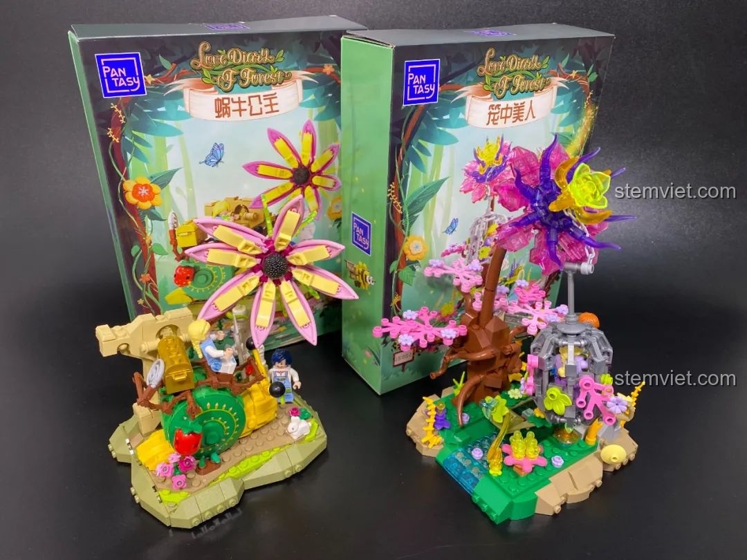 Hai bộ đồ chơi lắp ráp Pantasy 15002 và 15003 từ góc khác, bộ lắp ghép Pantasy 15002 giá bình dân