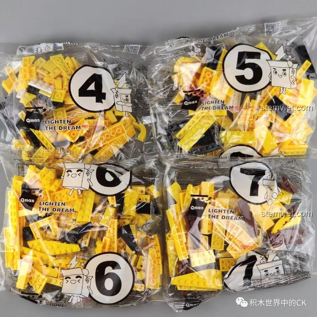 Bắt đầu lắp ráp phần thân dưới của Pikachu Keeppley S0101