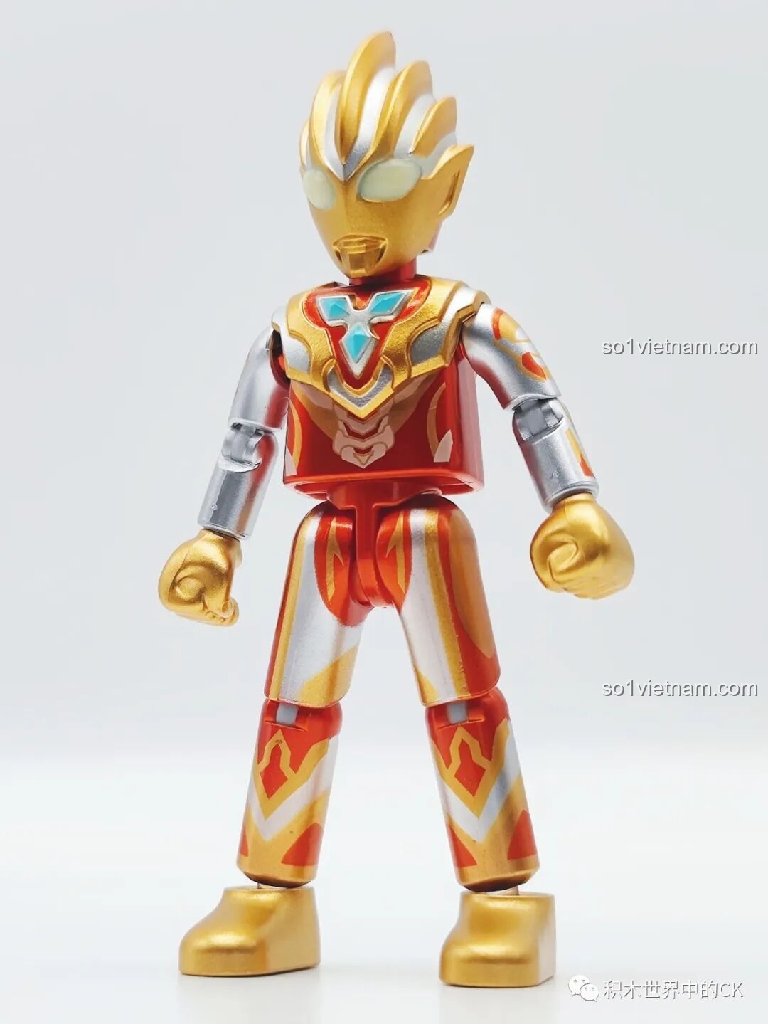 Mô hình Ultraman Tiga hoàn thiện từ bộ BLOKEES 71225, phiên bản kim loại