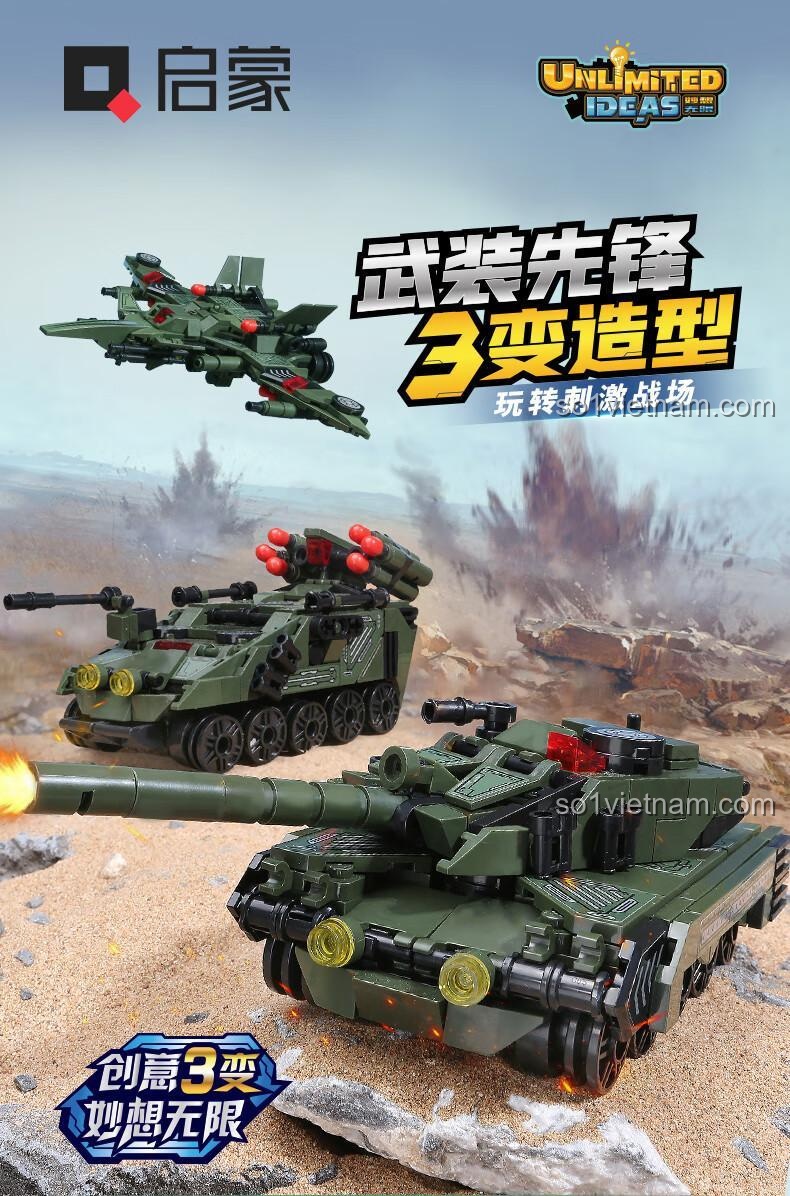 Bộ lắp ghép Vũ Trang Tiên Phong Qman 42112 với các hình dạng