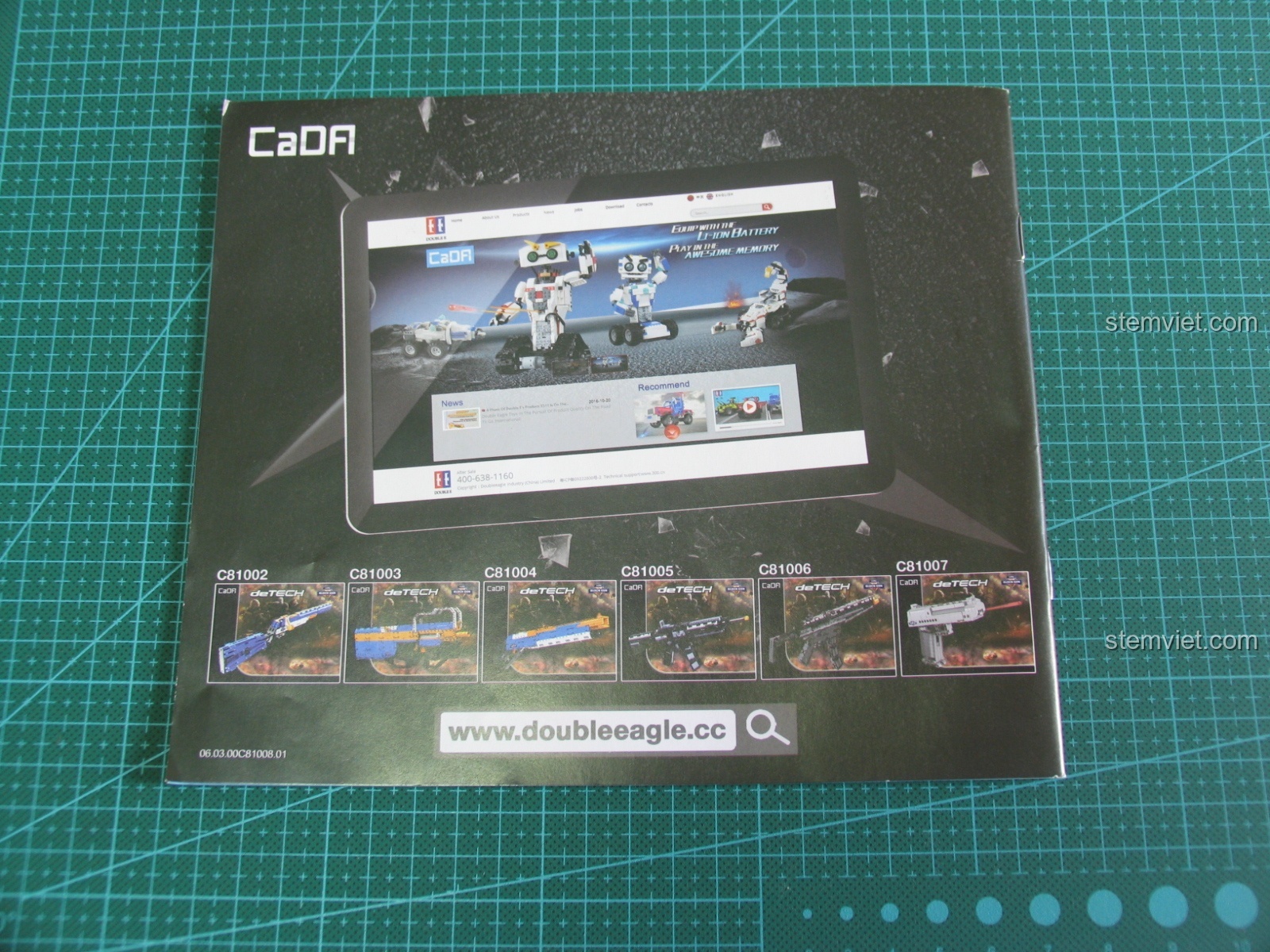 Chi tiết đầu súng của mô hình Súng UZI CaDA C81008.