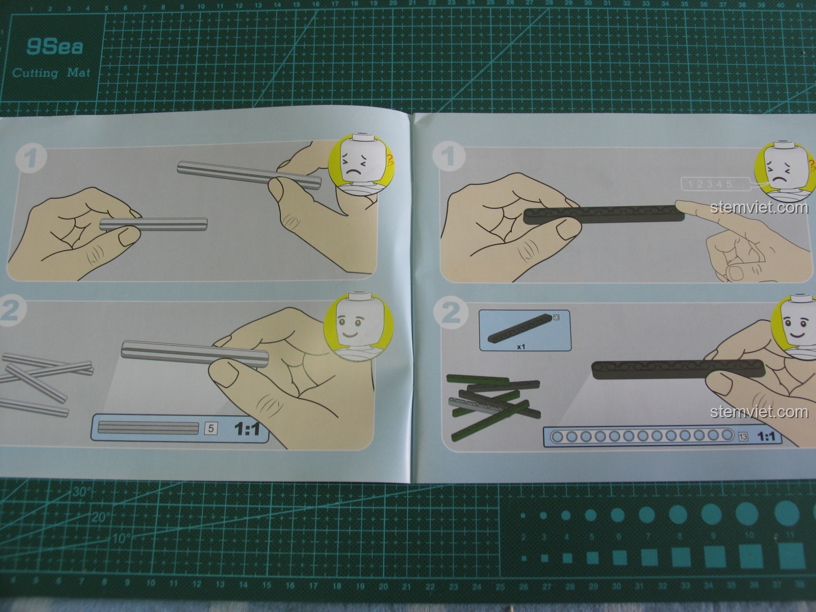 Trang hướng dẫn sử dụng dụng cụ tách mảnh trong sách hướng dẫn CaDA C81008 UZI Mini.