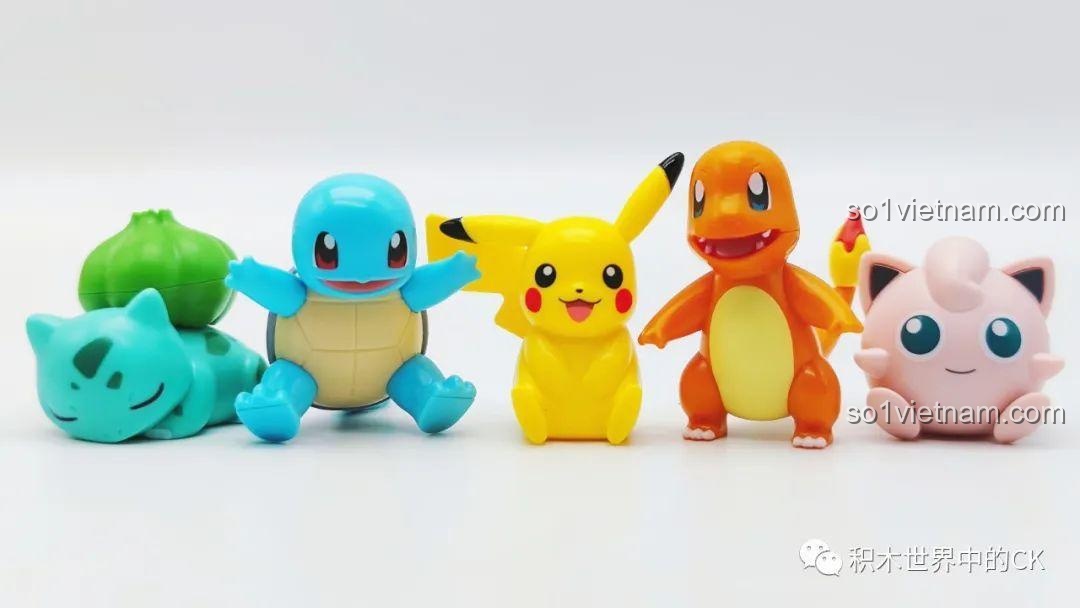Các thành phẩm bộ lắp ráp Chậu Cây Pokemon Keeppley nhìn chéo