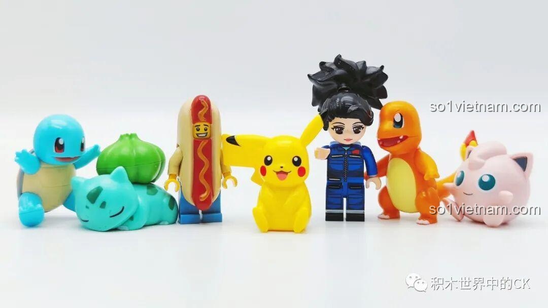 Các thành phẩm bộ lắp ráp Chậu Cây Pokemon Keeppley nhìn từ phía sau