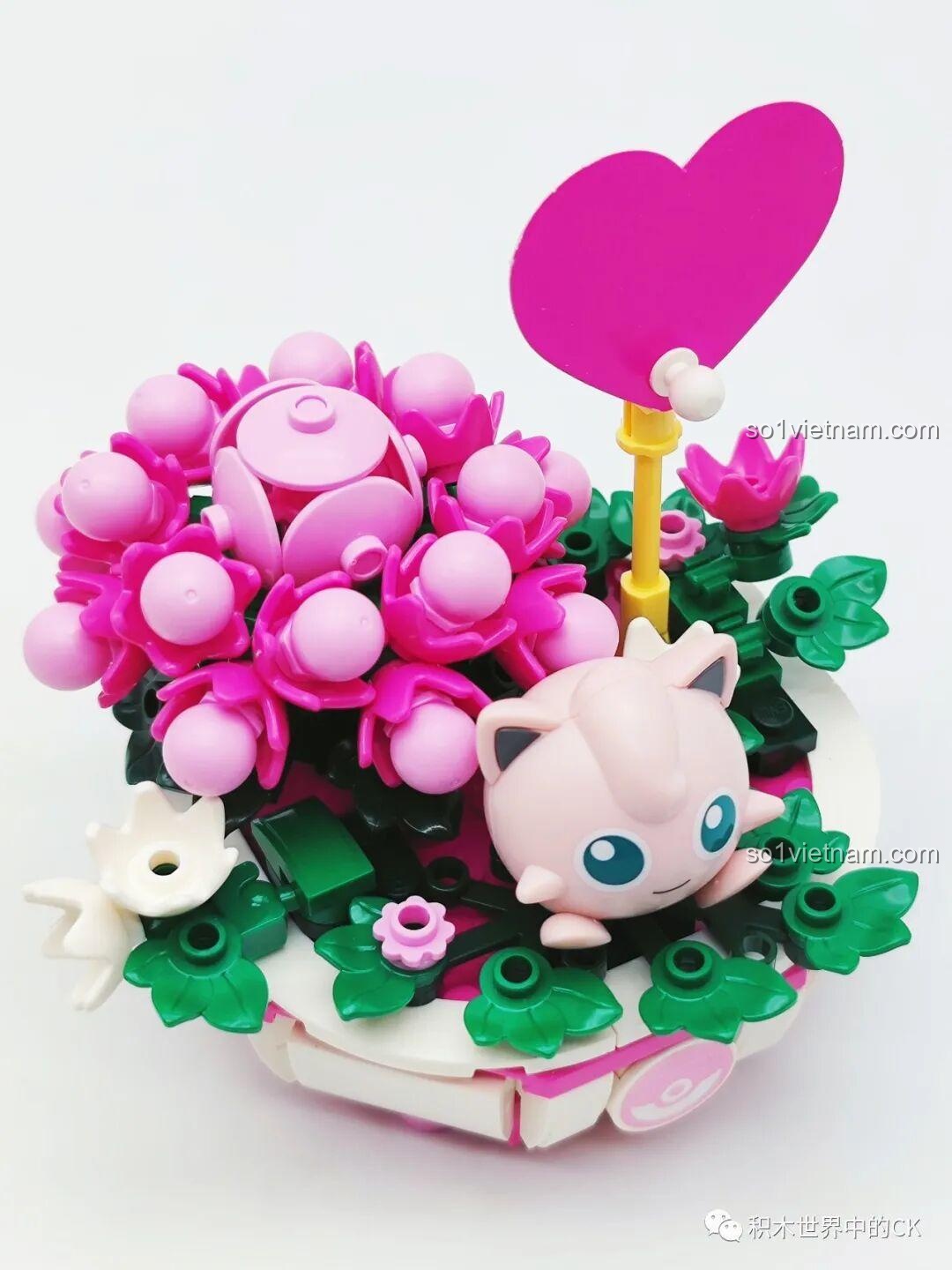 Các thành phẩm bộ lắp ráp Chậu Cây Pokemon Keeppley nhìn từ trên xuống