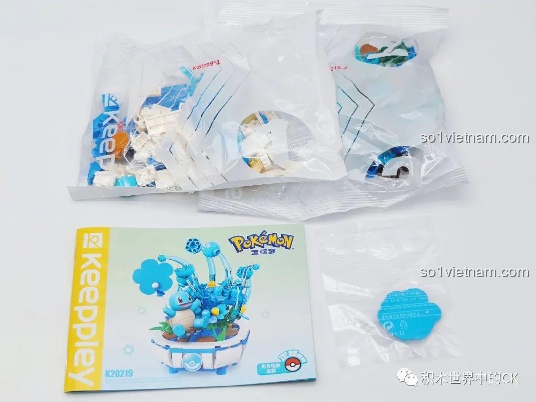 Chi tiết lắp ráp bộ Chậu Cây Pokemon Keeppley mẫu Charmander - Bước 3