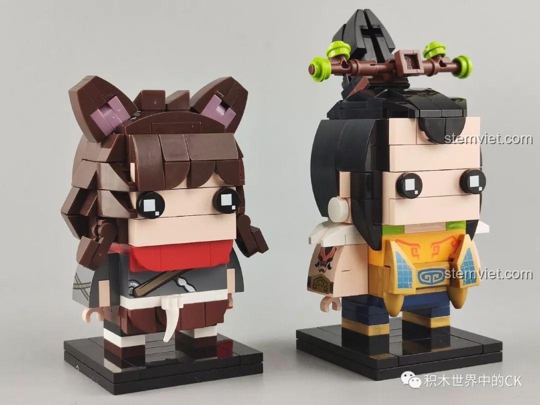 Bộ sưu tập 4 mô hình đồ chơi lắp ráp Keeppley A0122-A0125 Khương Tử Nha, Tứ Bất Tượng, Tiểu Cửu, Thân Công Báo nhìn từ phía trước