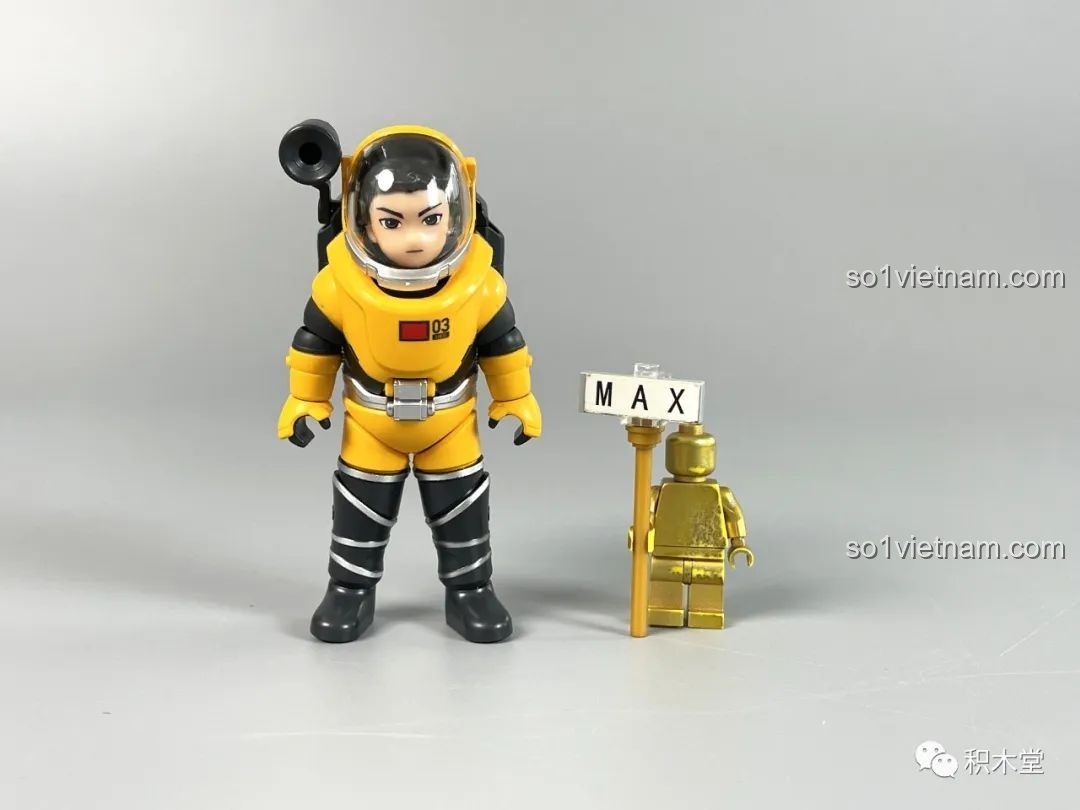Quá trình lắp ráp phần chân của mô hình phi hành gia布鲁可 Lưu Lạc Địa Cầu 2