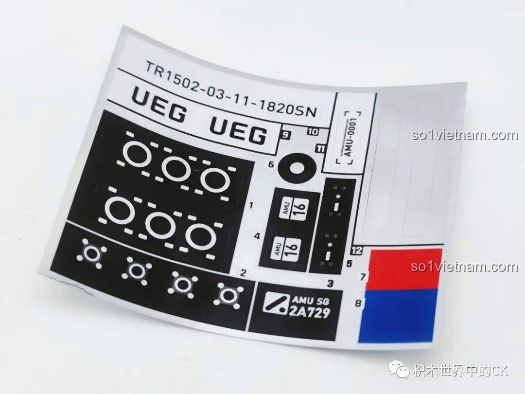 Bộ decal đi kèm cho bộ lắp ráp MMU Lưu Lạc Địa Cầu 2