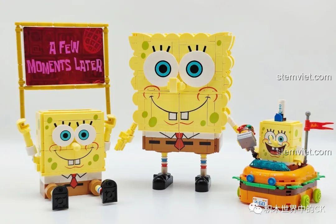 Mô hình Spongebob lắp ráp SEMBO 612203 với các chi tiết bên trong