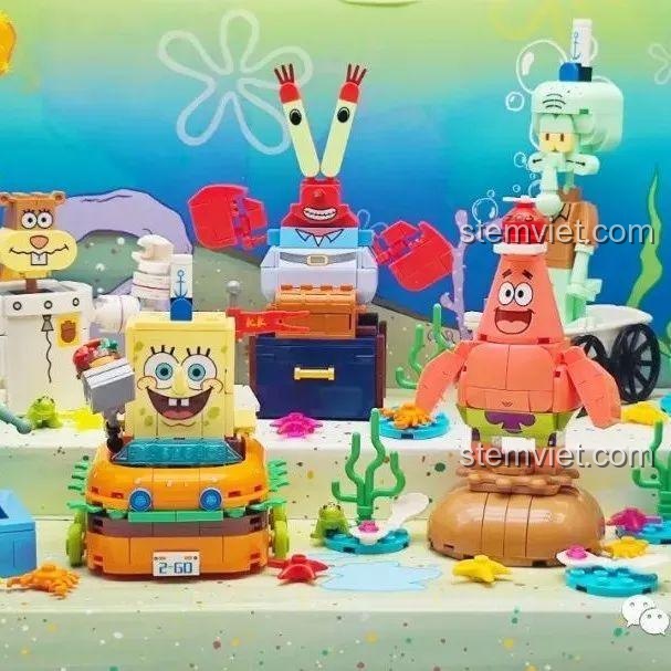 Mô hình Spongebob lắp ráp SEMBO 612203 với các chi tiết bên trong
