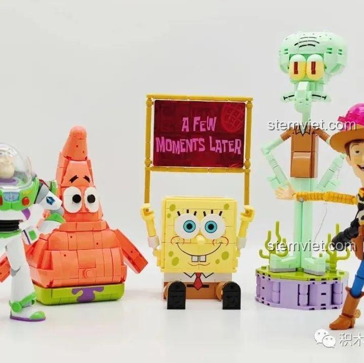 Mô hình Spongebob lắp ráp SEMBO 612203 với các chi tiết bên trong