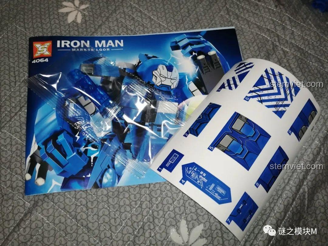 Bộ sticker đi kèm bộ lắp ráp Shuang Xiang Iron Man Mark 38 Igor SX4064.