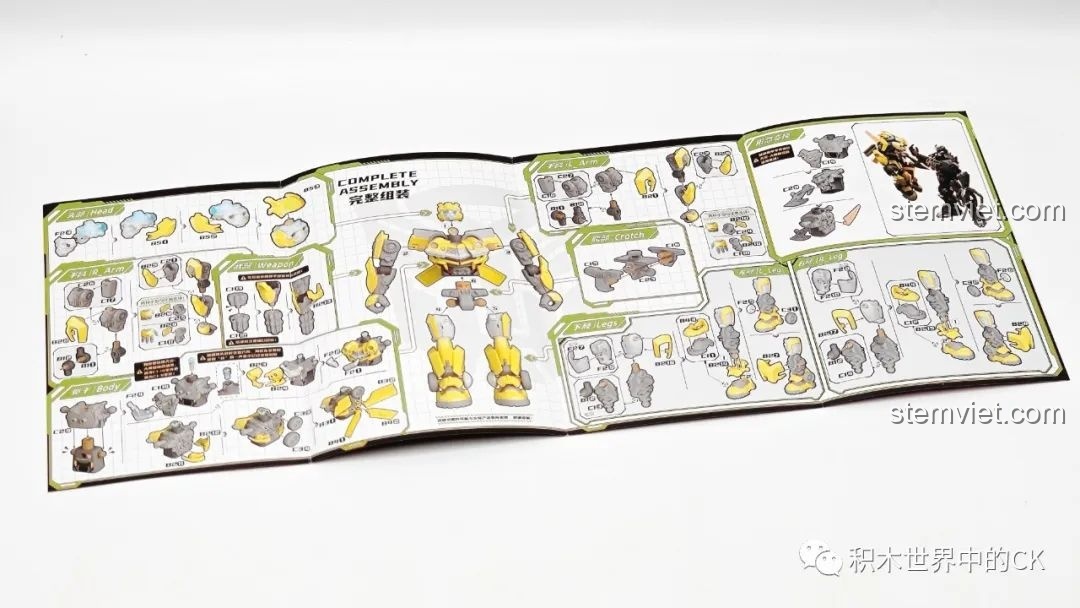 Bản đồ lắp ráp chi tiết Robot Đại Hoàng Phong (EX) trong bộ BLOKEES 71146.