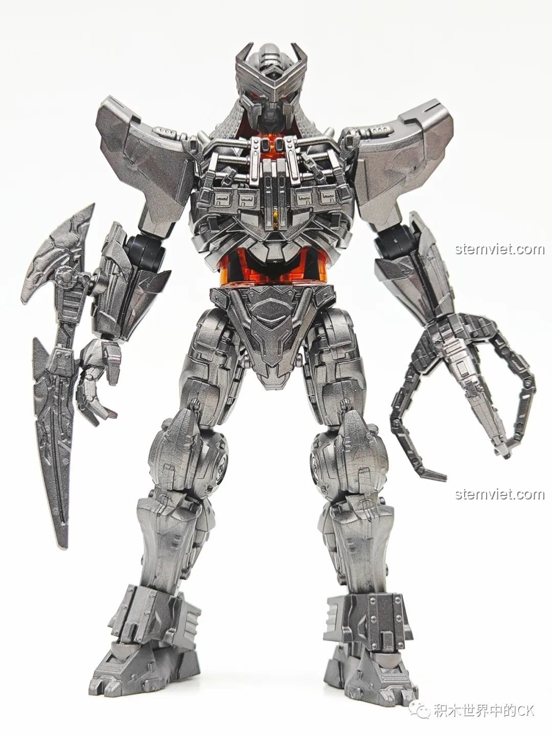 Cận cảnh phần vai và vũ khí của Robot Thiên Tai BLOKEES 71146, thiết kế độc đáo.