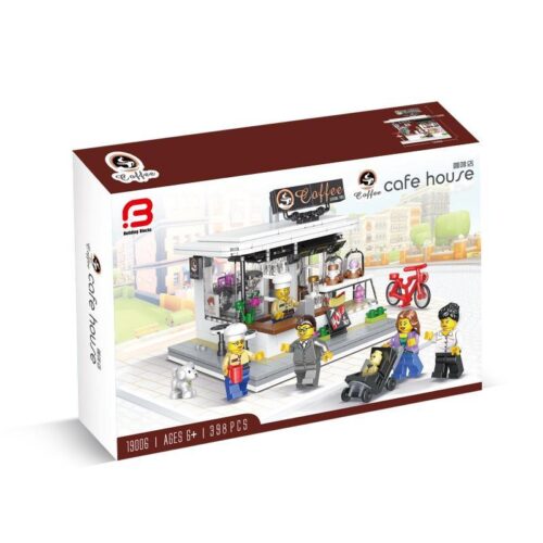 Hộp bộ lắp ghép Quán Cà Phê Brick Element 19006, đồ chơi xếp hình cho bé gái 6 tuổi, giá rẻ.