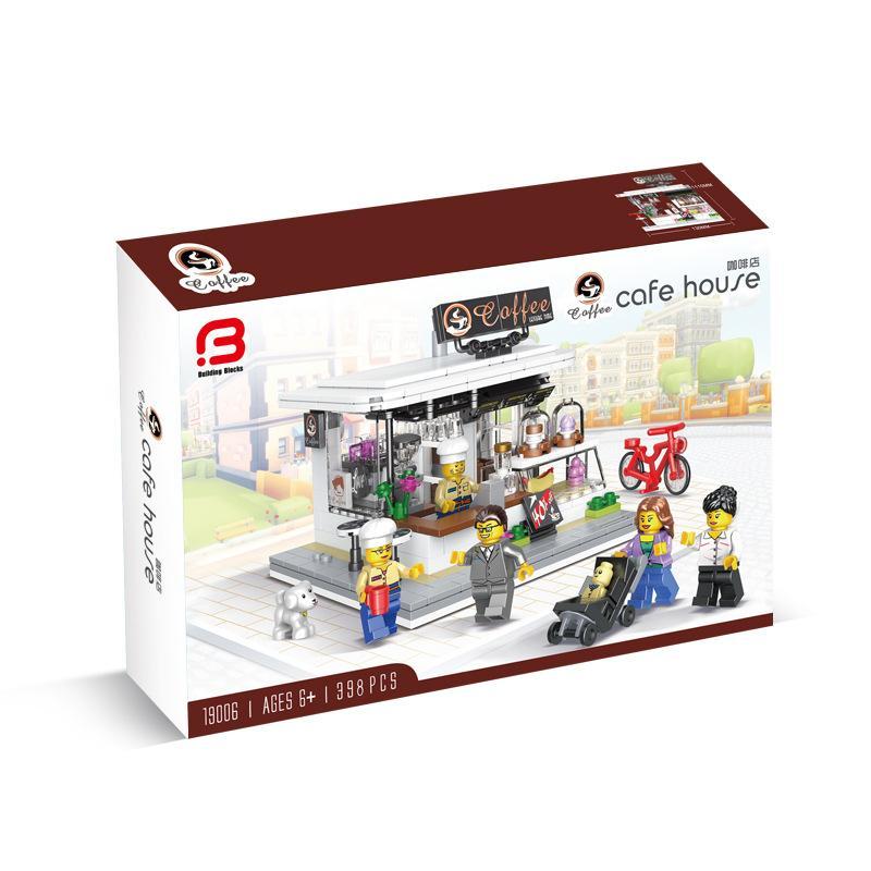 Hộp bộ lắp ghép Quán Cà Phê Brick Element 19006, đồ chơi xếp hình cho bé gái 6 tuổi, giá rẻ.