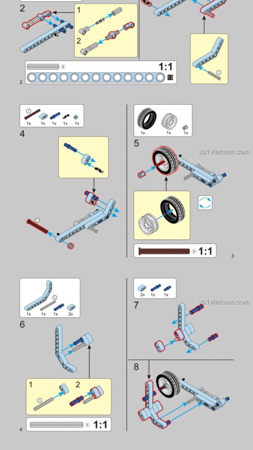 Xe mô tô lắp ráp Biển Aegean Vespa 125 BrickCool KC017 Hướng dẫn BrickCool 017 Xe Vespa 125