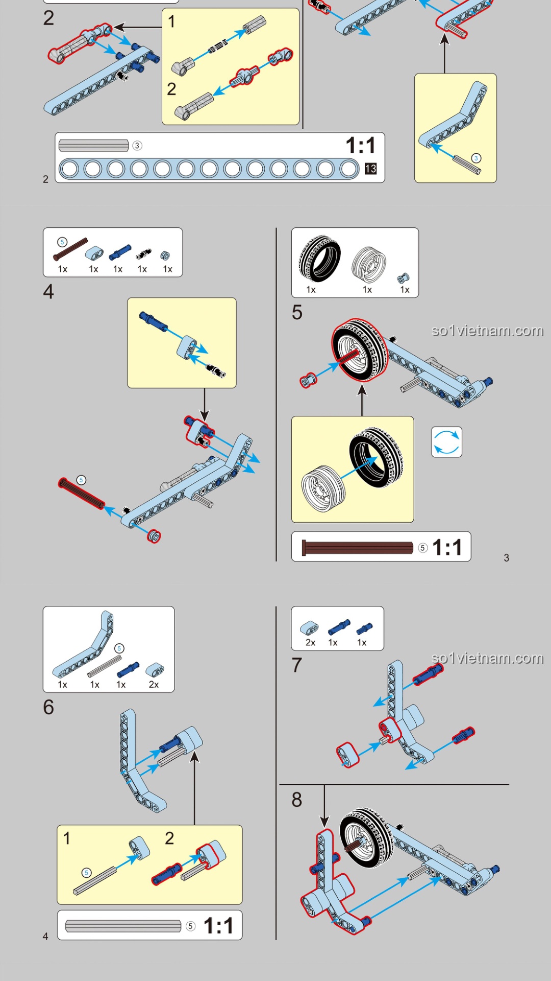 Xe mô tô lắp ráp Biển Aegean Vespa 125 BrickCool KC017 Hướng dẫn BrickCool 017 Xe Vespa 125