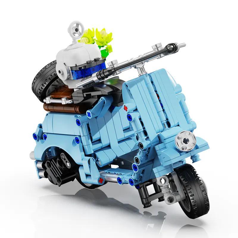 bộ lắp ghép Xe mô tô Biển Aegean BrickCool KC017, mô hình Vespa 125 cổ điển, 513 chi tiết lắp ráp, cho con trai 8 tuổi, giá tốt